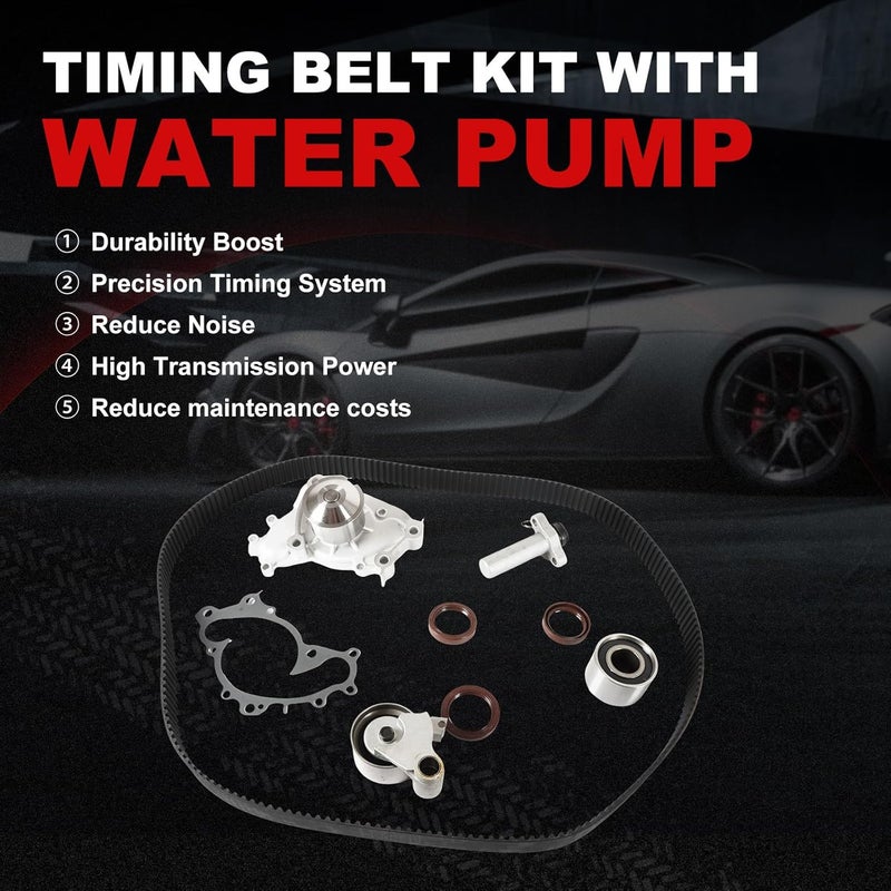 Autodevil Engine Timing Belt Kit Water Pump 3.0L Fit for Camry 1994-2001 Avalon 95-04 Sienna 98-03 Solara 99-03 for ES300 94-01 RX300 99-03 1MZFE TBK257 w/Gasket, Bearing, Tensioner - Image 5